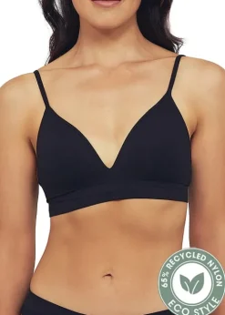 Store Ambra Bare Essentials Recycled Nylon Moulded Wirefree Bra Black