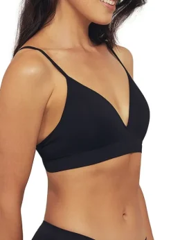 Store Ambra Bare Essentials Recycled Nylon Moulded Wirefree Bra Black