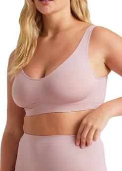 Best Ambra Bare Essentials Soft Tones Recycled Nylon Shaper Bra Lilac Taupe