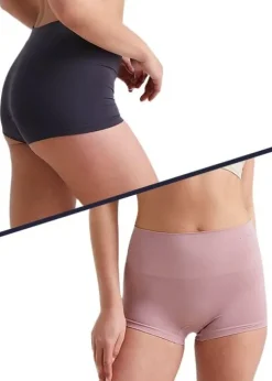 Sale Ambra Seamless Smoothies Colourful Shortie 2 Pair Pack