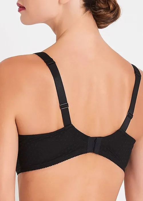 Hot Aubade Allee Des Plaisirs Comfort Half Cup Bra Black Pink Embroidery