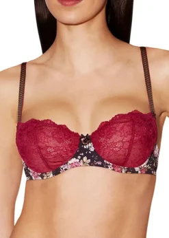 Store Aubade Fleurs De Plaisir Half Cup Bra Fleurs Ebene