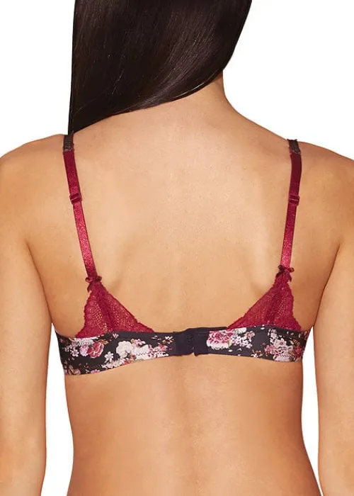 Clearance Aubade Fleurs De Plaisir Triangle Plunge Bra Fleurs Ebene