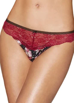 Outlet Aubade Fleurs De Plaisir Thong Brief Fleurs Ebene