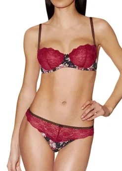Outlet Aubade Fleurs De Plaisir Thong Brief Fleurs Ebene