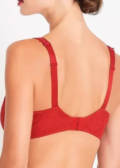 Sale Aubade Ivresse Byzantin Comfort Full Cup Bra Rouge Lace