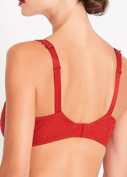 Sale Aubade Ivresse Byzantin Comfort Full Cup Bra Rouge Lace