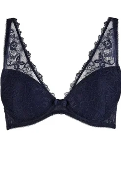 Best Aubade La Parisienne Shoulder Plunge Bra Myosotis Navy