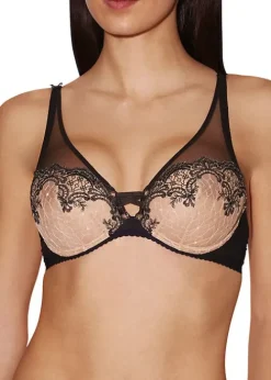 Hot Aubade Passion Nocturne Triangle Plunge Bra Natural Black