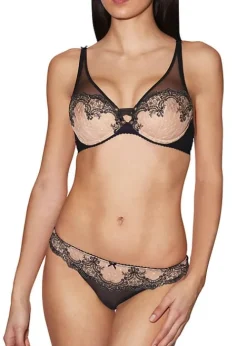 Hot Aubade Passion Nocturne Triangle Plunge Bra Natural Black