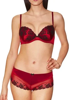 Discount Aubade Precieux Amour Push Up Bra Rouge Black