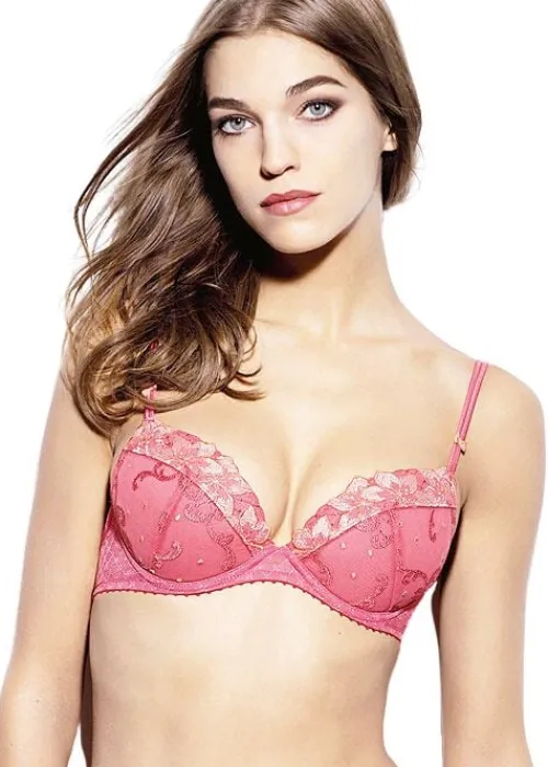 Hot Aubade Wandering Love Pink Plunge Bra Dream Pink