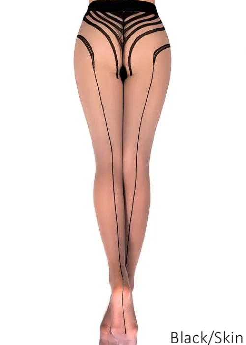 Flash Sale Ballerina Cora Striped Backseamed Tights