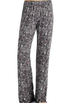 Clearance Blackspade Black Leopard Long Pyjama Set Black Leopard Print