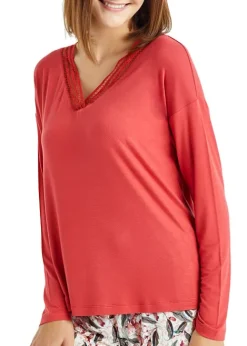 Fashion Blackspade Long Pyjama Set Mineral Red