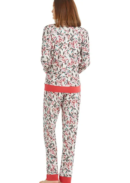 Outlet Blackspade Mineral Red Patterned Long Pyjama Set Mineral Red Print