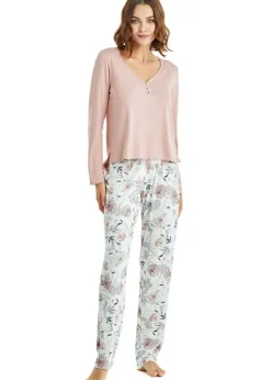 Cheap Blackspade Nature Lover Long Pyjama Set Soft Pink