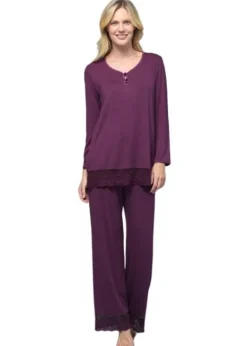 Online Blackspade Noir Ava Long Sleeve Pyjama Set Plum