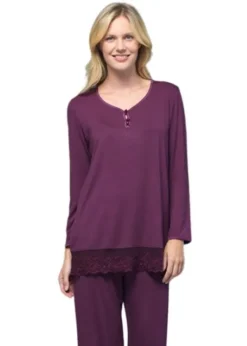 Online Blackspade Noir Ava Long Sleeve Pyjama Set Plum