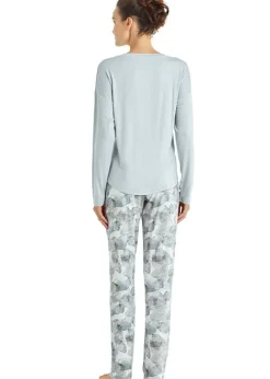 Outlet Blackspade Winter Vibes Lace Long Pj Set Winter Grey