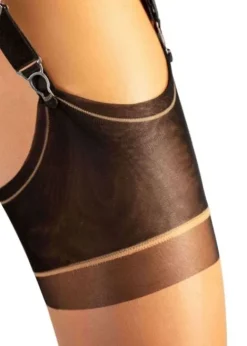 Best Sale Cervin Capri 10 Bicolour Stockings Tan Noir