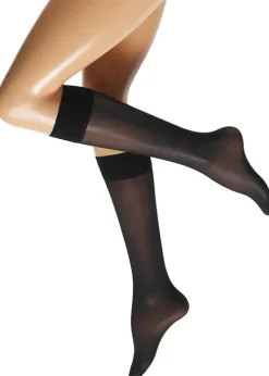 Best Cette Boston 30 Semi Opaque Plus Size Knee Highs Black