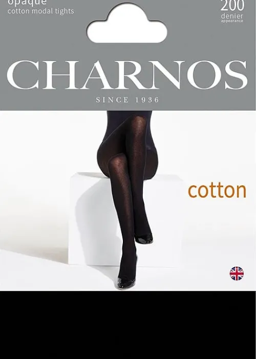 Clearance Charnos Cotton Modal Tights Black