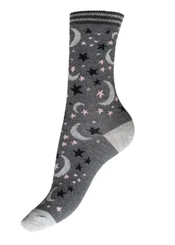 Best Charnos Moon And Stars Socks 3Pp Charcoal Mix