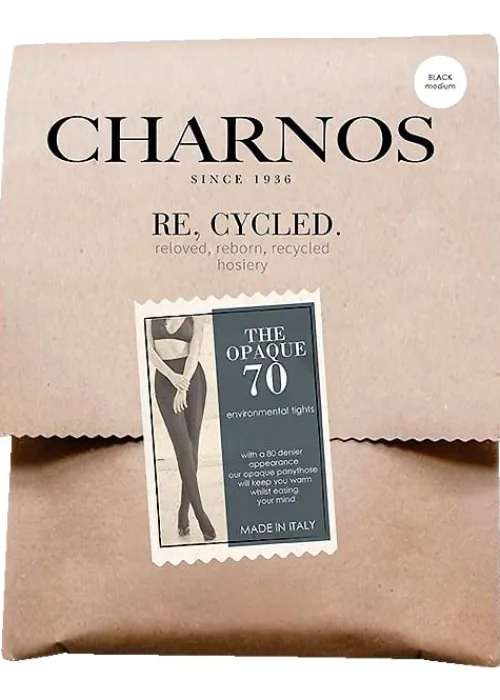 Shop Charnos Re Cycled Opaque 70 Tights Black