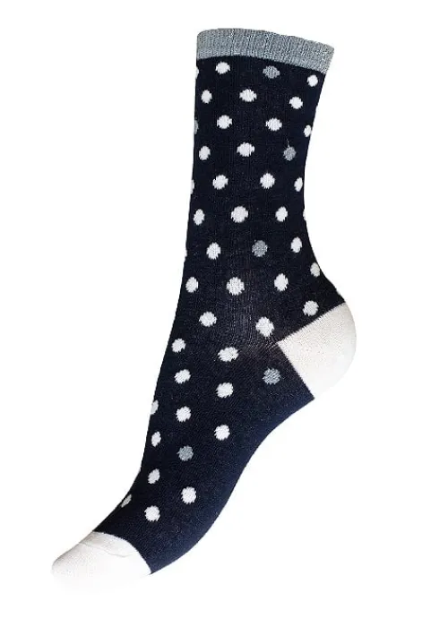 Discount Charnos Snowflake Gift Set Socks 3 Pair Pack Socks Navy Mix