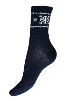 Discount Charnos Snowflake Gift Set Socks 3 Pair Pack Socks Navy Mix