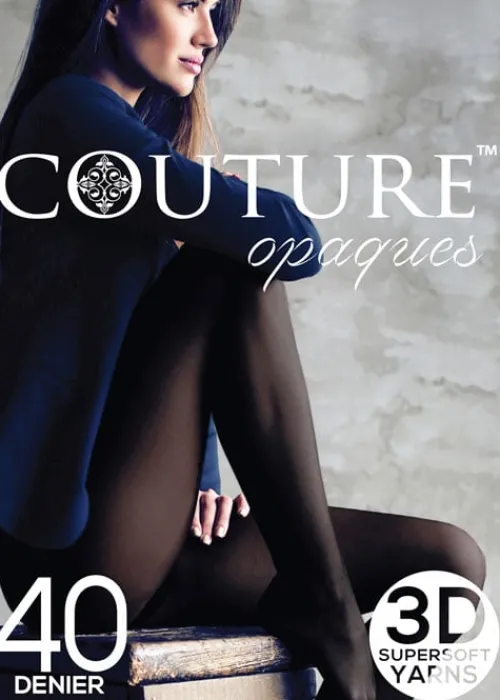 Discount Couture 40 Denier Opaque Tights Black