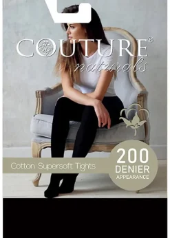 New Couture Cotton Supersoft Tights Black