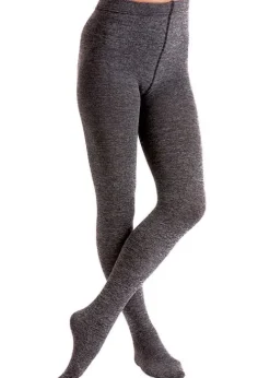 New Couture Fashion Fleece Melange Tights Dark Grey