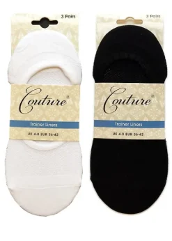 Discount Couture Trainer Liners 3 Pair Pack