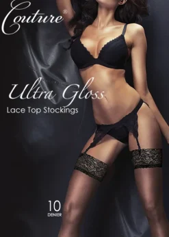 Shop Couture Ultra Gloss Luxury Lace Top Stockings