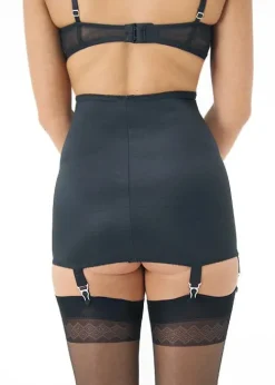 Clearance Elaine Edwards 6 Strap Plain Open Bottom Girdle White