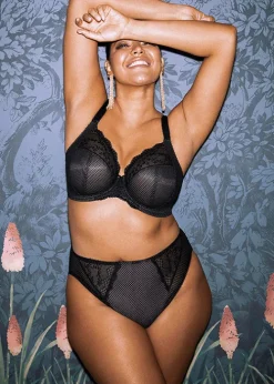 Sale Elomi Charley High Leg Brief Jet