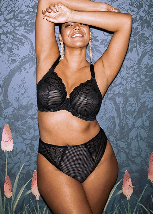 Sale Elomi Charley High Leg Brief Jet