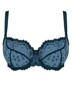 Cheap Empreinte Carmen Underwired Low Necked Bra Blue Irise