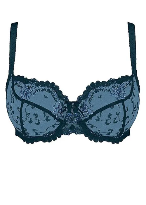 Cheap Empreinte Carmen Underwired Low Necked Bra Blue Irise