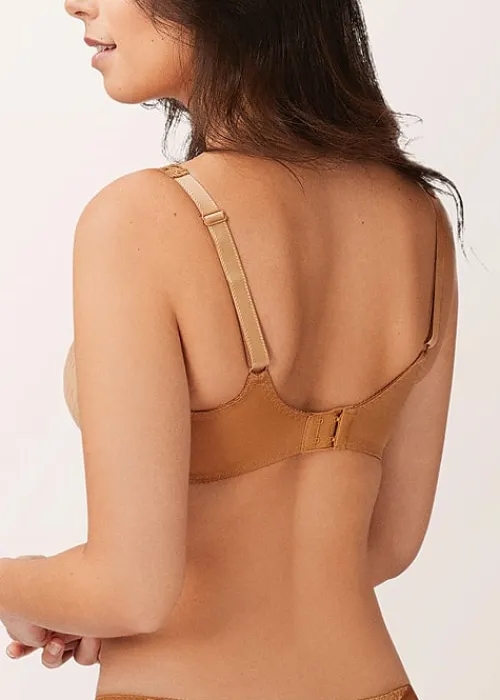 Online Empreinte Thalia Underwired Microfibre Low Necked Bra Ambre