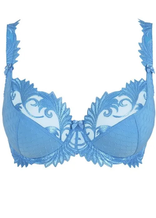 Best Empreinte Thalia Underwired Microfibre Low Necked Bra Bleuet