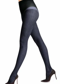 Outlet Falke Houndstooth Tights Houndstooth Powder