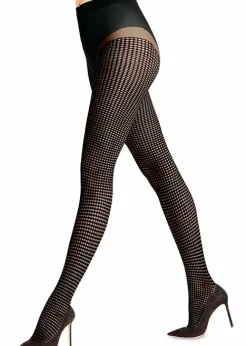 Outlet Falke Houndstooth Tights Houndstooth Powder