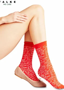 Outlet Falke Love Letter Socks Scarlet