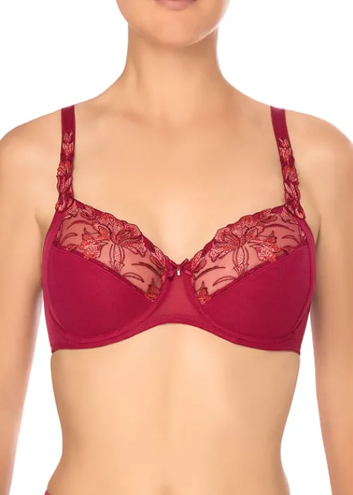 Clearance Felina Belle Jolie Underwired Bra Red Berry