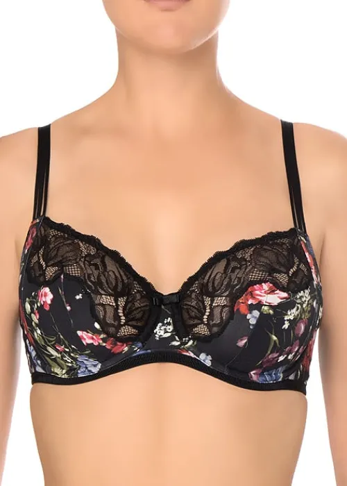 Fashion Felina Conturelle Midnight Flowers Underwired Bra Black