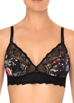 Online Felina Conturelle Midnight Flowers Bralette Black
