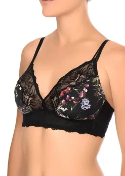 Online Felina Conturelle Midnight Flowers Bralette Black